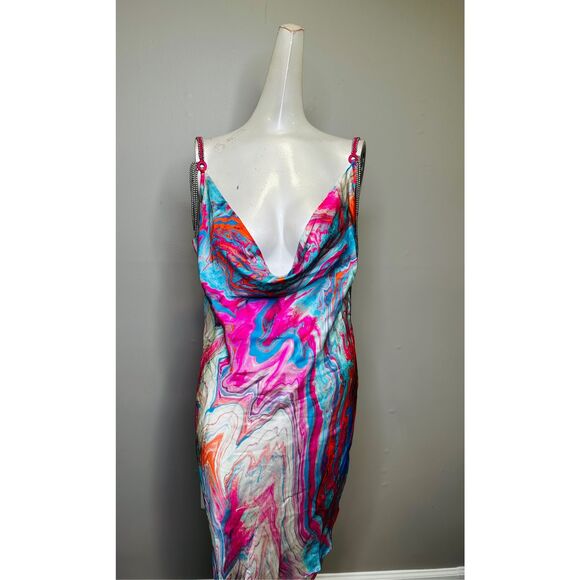 NWT My Beachy Side Cotton Candy Side Slit Dress Size Large $385 - Picture 6 of 11